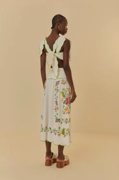 FARM Rio Robes Longues<Robe longue blanc cassé Tropical Romance