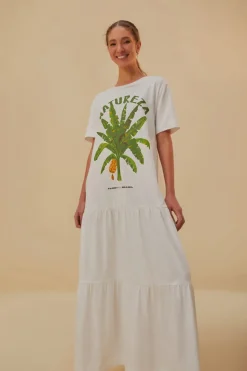 FARM Rio  Robes Longues<Robe longue blanche Natureza en coton biologique