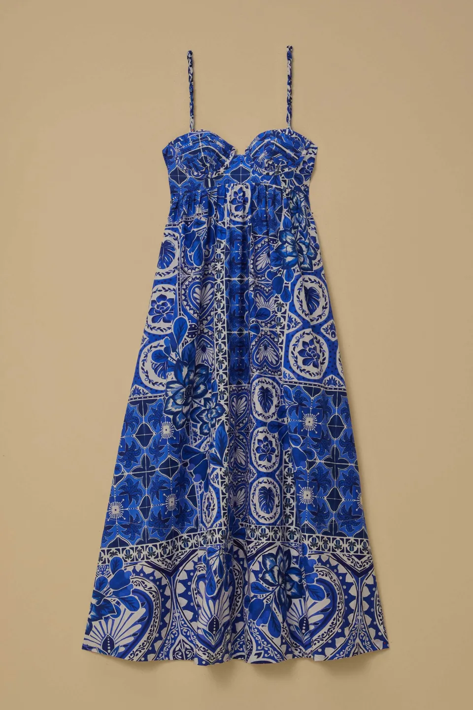 FARM Rio Robes Longues<Robe longue bleue sans manches Tile Dream