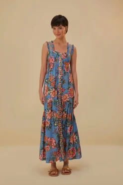 FARM Rio  Robes Longues<Robe longue bleue sans manches Wonderful Bouquet