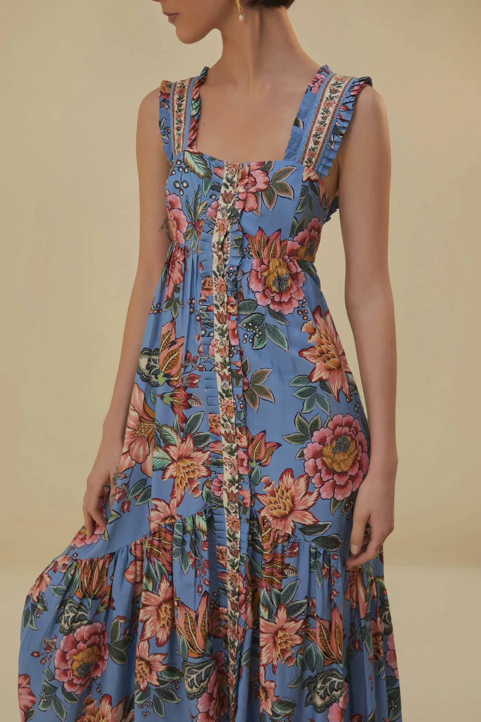 FARM Rio Robes Longues<Robe longue bleue sans manches Wonderful Bouquet