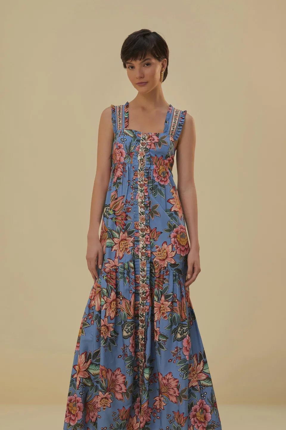 FARM Rio Robes Longues<Robe longue bleue sans manches Wonderful Bouquet