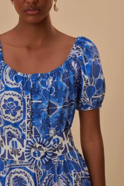 FARM Rio  Robes Longues<Robe longue bleue Tile Dream