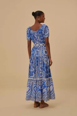 FARM Rio  Robes Longues<Robe longue bleue Tile Dream
