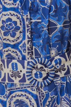 FARM Rio  Robes Longues<Robe longue bleue Tile Dream