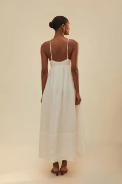 FARM Rio  Robes Longues<Robe longue brodée de cocotiers