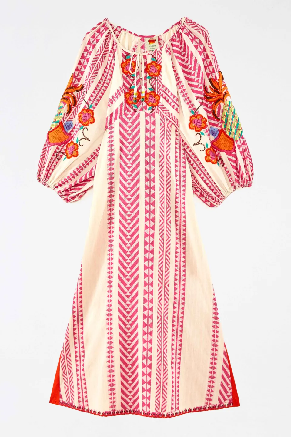 FARM Rio Robes Midi<Robe longue brodée en jacquard