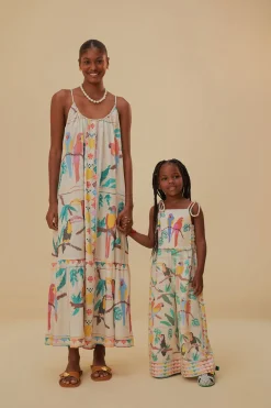 FARM Rio  Robes Longues<Robe longue écharpe oiseaux cousus