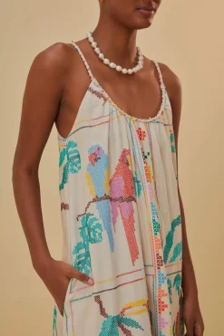 FARM Rio  Robes Longues<Robe longue écharpe oiseaux cousus