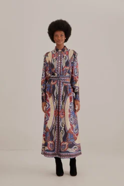 FARM Rio  Robes Longues<Robe longue découpée multicolore Energy avec foulard