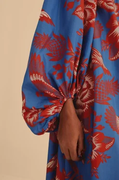 FARM Rio  Robes Longues<Robe longue de jardin en dentelle bleu clair