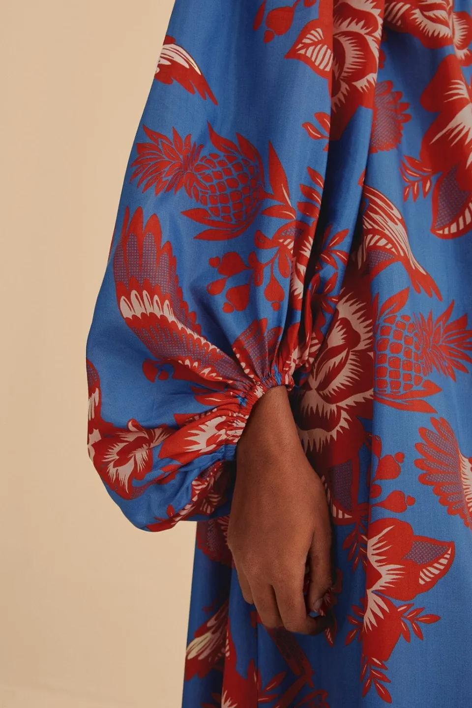 FARM Rio Robes Longues<Robe longue de jardin en dentelle bleu clair