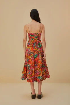 FARM Rio  Robes Longues<Robe longue de printemps sans manches rose perlée