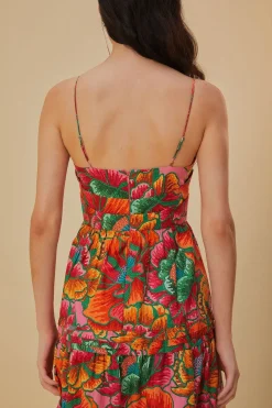 FARM Rio  Robes Longues<Robe longue de printemps sans manches rose perlée