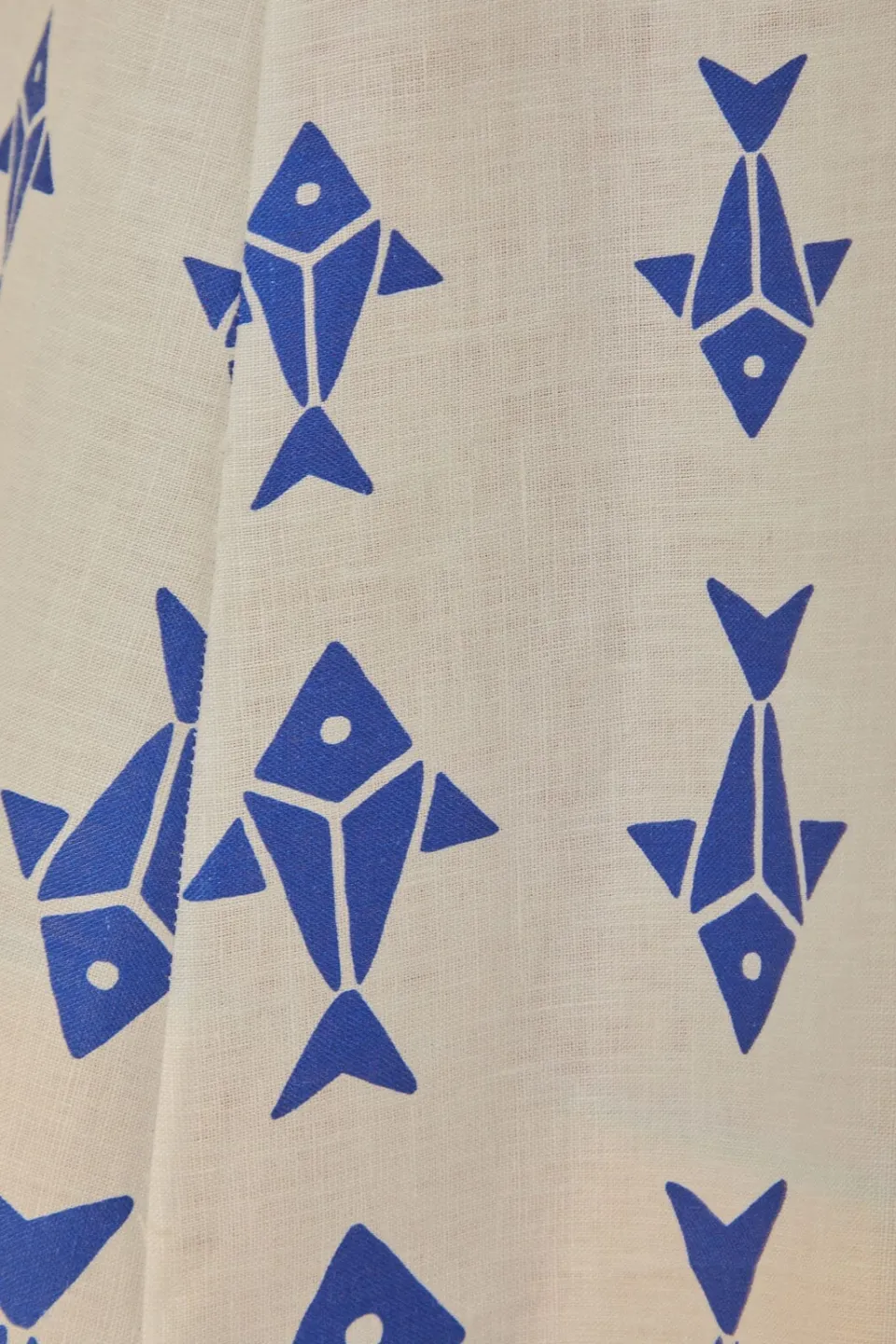 FARM Rio Robes Longues<Robe longue en lin de qualité supérieure Euroflax™ Graphic Fishes blan