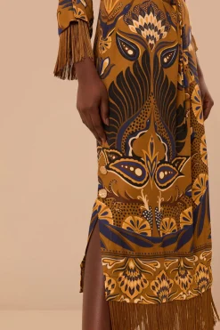 FARM Rio Robes Longues<Robe longue en viscose LENZING™ ECOVERO™ Gold Heart Forest