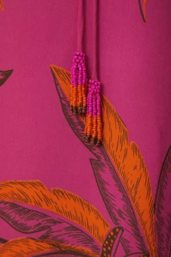 FARM Rio  Robes Longues<Robe longue en viscose Lenzing™ Ecovero™ Pink Beach Forest