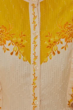 FARM Rio  Robes Longues<Robe longue fleurie crème Aura