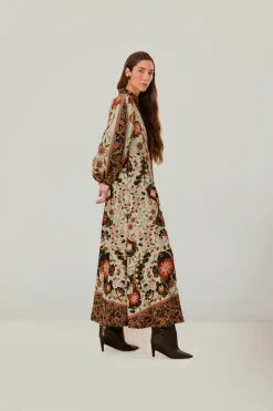 FARM Rio  Robes Longues<Robe longue fluide bleue Beauty
