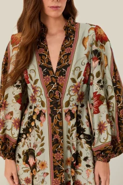 FARM Rio  Robes Longues<Robe longue fluide bleue Beauty