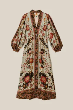 FARM Rio  Robes Longues<Robe longue fluide bleue Beauty