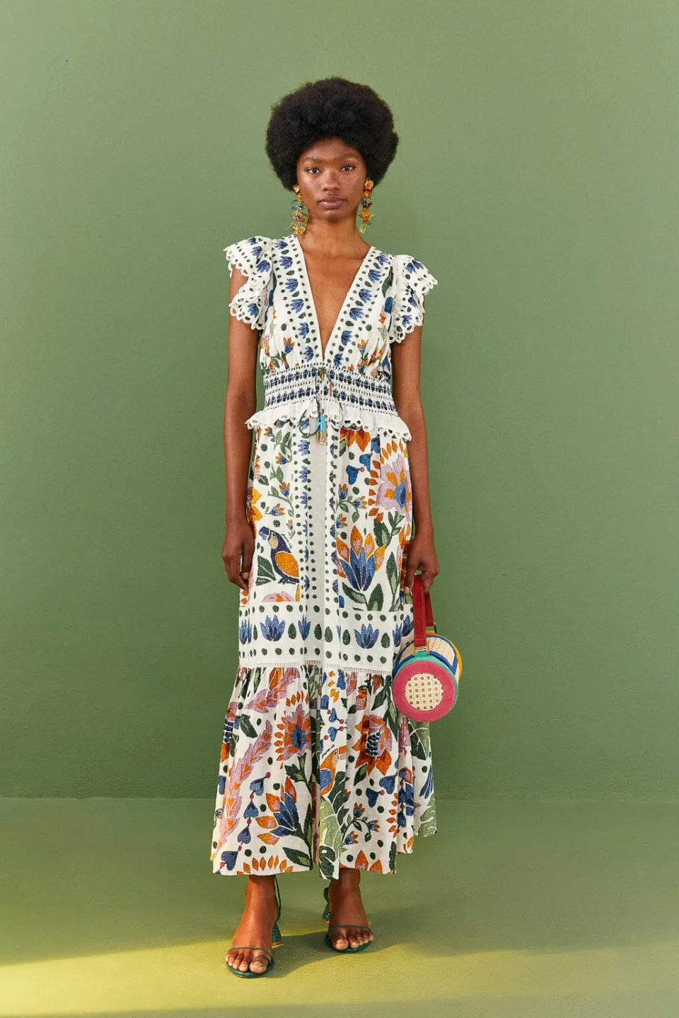 FARM Rio Robes Longues<Robe longue jardin d'été blanche