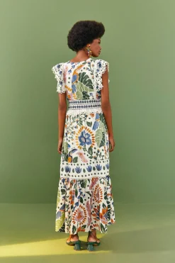 FARM Rio  Robes Longues<Robe longue jardin d'été blanche