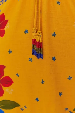 FARM Rio  Robes Longues<Robe longue jaune Floral Yard Lenzing™ Ecovero™ Euroflax™