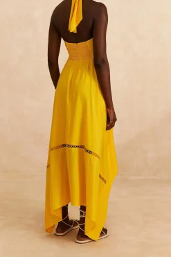 FARM Rio  Robes Longues<Robe longue jaune sans manches