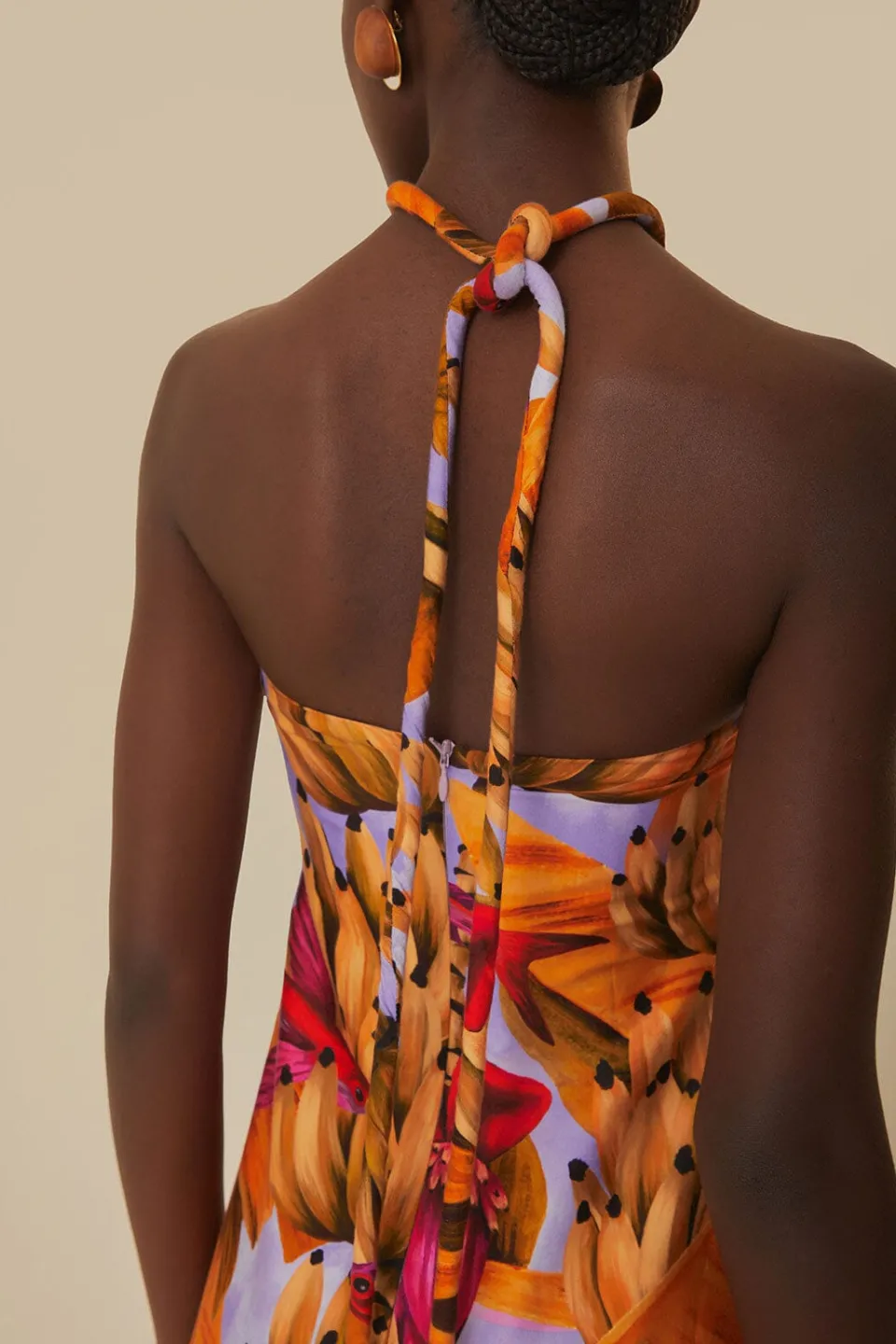 FARM Rio Robes Longues<Robe longue lilas Banana Forest en coton biologique