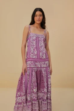 FARM Rio  Robes Longues<Robe longue lilas Sweet Garden sans manches