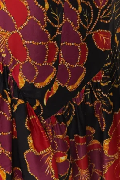 FARM Rio  Robes Longues<Robe longue noire brillante Chita LENZING™ ECOVERO™