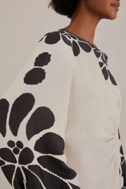 FARM Rio  Robes Longues<Robe longue noire en viscose Lenzing™ Ecovero™ à découpes Palermo
