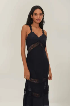 FARM Rio  Robes Longues<Robe longue noire sans manches
