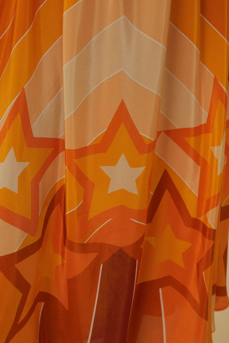 FARM Rio Robes Longues<Robe longue orange à rayures dégradées