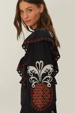 FARM Rio  Robes Longues<Robe longue Richilieu à manches longues et motif mandala cajou