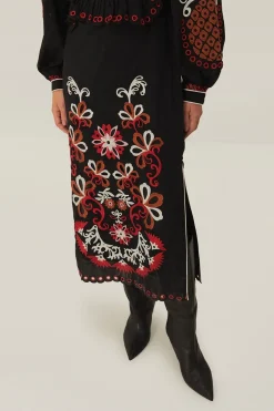 FARM Rio  Robes Longues<Robe longue Richilieu à manches longues et motif mandala cajou