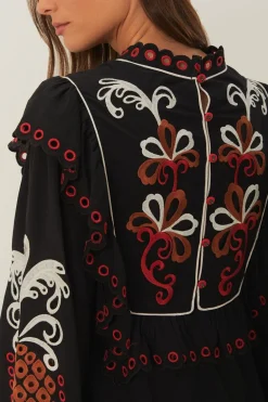 FARM Rio  Robes Longues<Robe longue Richilieu à manches longues et motif mandala cajou