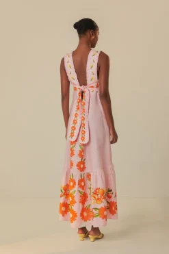 FARM Rio  Robes Longues<Robe longue rose salade de papaye
