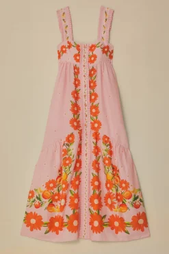 FARM Rio  Robes Longues<Robe longue rose salade de papaye
