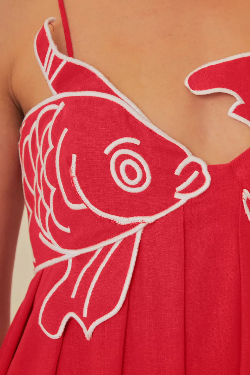 FARM Rio Hauts Courts|Robes Longues<Robe longue rouge à haut poisson