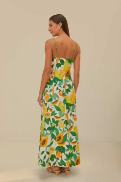 FARM Rio  Robes Longues<Robe longue sans manches avec foulard à salade de papaye