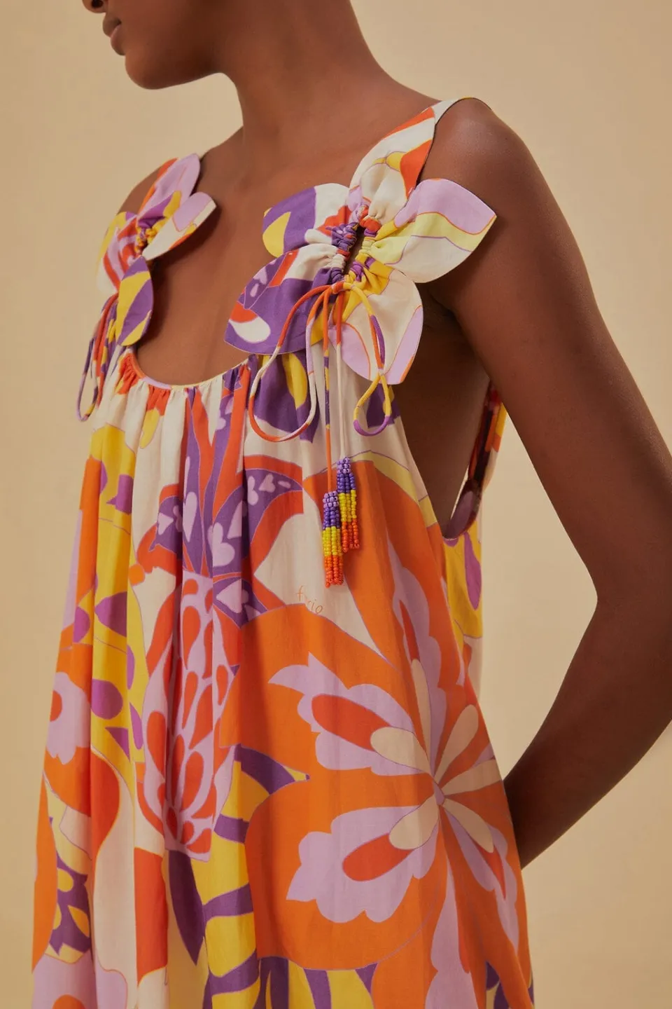 FARM Rio Robes Longues<Robe longue sans manches à fleurs Lee