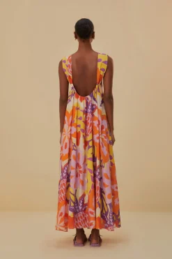 FARM Rio Robes Longues<Robe longue sans manches à fleurs Lee