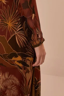 FARM Rio  Robes Longues<Robe longue Savana Dream caramel