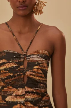 FARM Rio  Robes Longues<Robe longue Shuhu marron sans manches