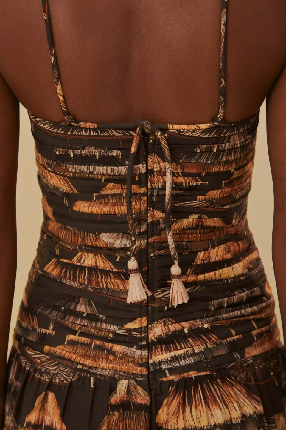 FARM Rio Robes Longues<Robe longue Shuhu marron sans manches