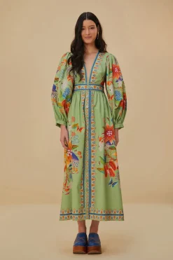 FARM Rio  Robes Longues<Robe longue verte Bright Yard