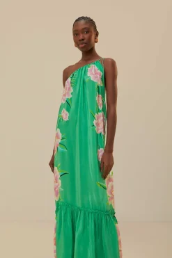 FARM Rio  Robes Longues<Robe longue vibrante à fleurs verte