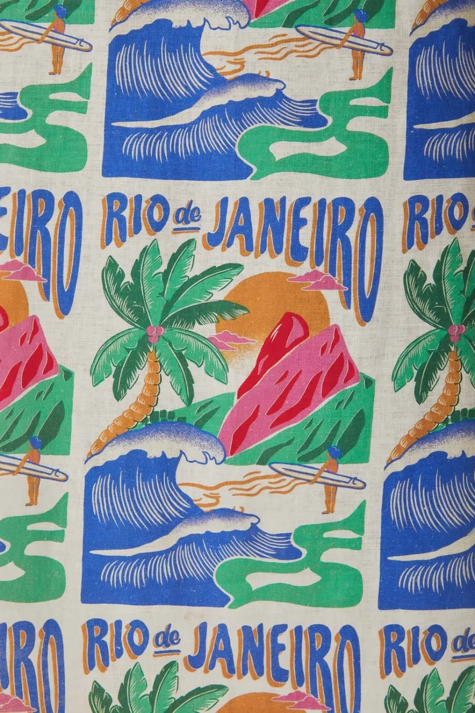 FARM Rio Robes Midi<Robe midi à affiches Carioca blanc cassé